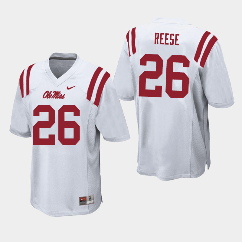 Otis Reese Ole Miss Rebels NCAA Men's White #26 Stitched Limited College Football Jersey KAH0158YW